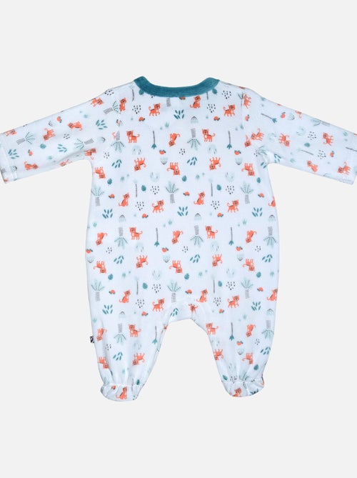 Grenouillère GREGOIRE VELOURS RASE OUVERTURE DEVANT NAISSANCE - Kiabi
