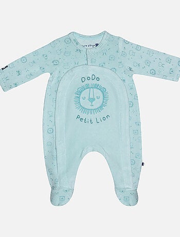 Grenouillère GUSTIN VELOURS RASE OUVERTURE DEVANT NAISSANCE