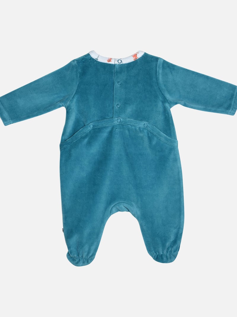 Grenouillère GUY VELOURS RASE PONT DOS BEBE Vert - Kiabi