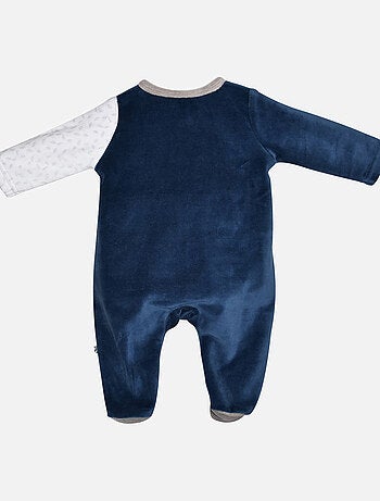 Grenouillère IMBERT VELOURS RASE OUVERTURE DEVANT NAISSANCE