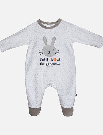 Grenouillère INDY VELOURS RASE PONT DOS BEBE