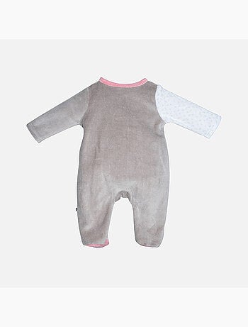 Grenouillère INOLA VELOURS RASE OUVERTURE DEVANT NAISSANCE