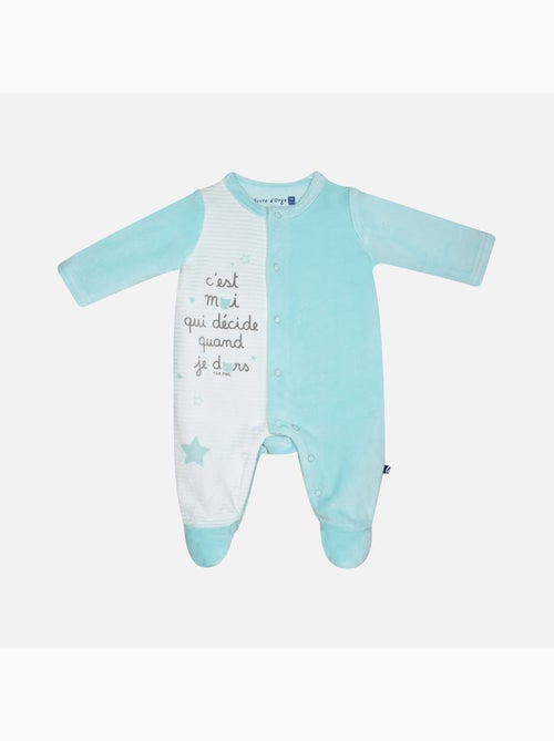 Grenouillère IOEN VELOURS RASE OUVERTURE DEVANT NAISSANCE - Kiabi