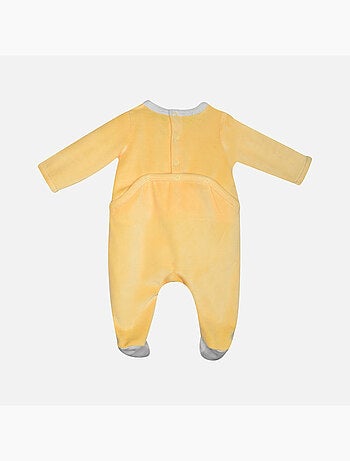 Grenouillère IPPOLITE VELOURS RASE PONT DOS BEBE