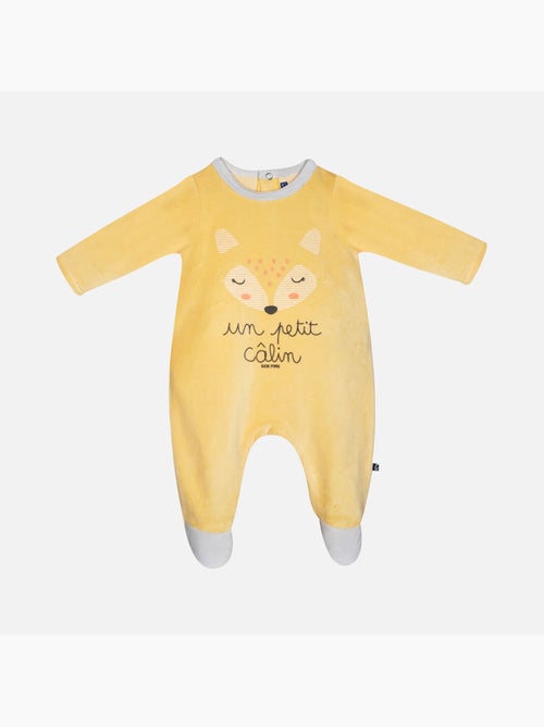 Grenouillère IPPOLITE VELOURS RASE PONT DOS BEBE - Kiabi