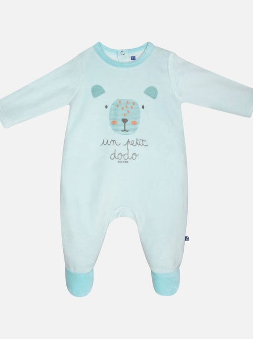 Grenouillère ISAMBERT VELOURS RASE PONT DOS BEBE - Kiabi