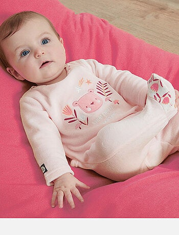 Grenouillère ISAORA VELOURS RASE PONT DOS BEBE