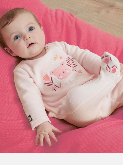 Grenouillère ISAORA VELOURS RASE PONT DOS BEBE - Kiabi