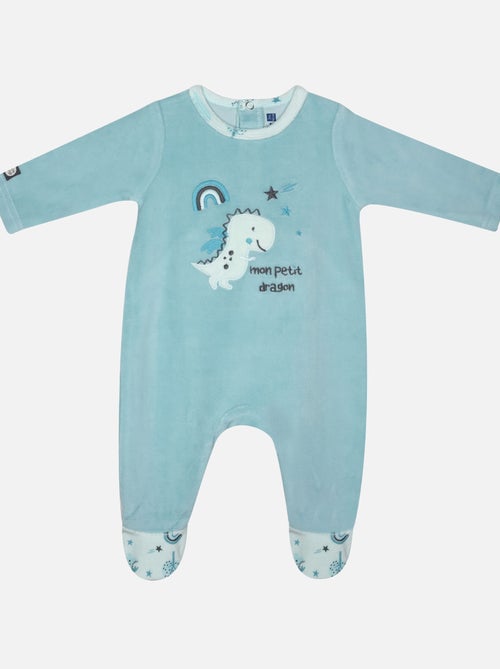 Grenouillère IVON VELOURS RASE PONT DOS BEBE - Kiabi