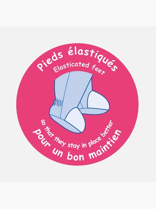 Grenouillère IVON VELOURS RASE PONT DOS BEBE - Kiabi