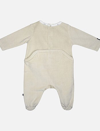 Grenouillère IVONIK VELOURS RASE PONT DOS BEBE