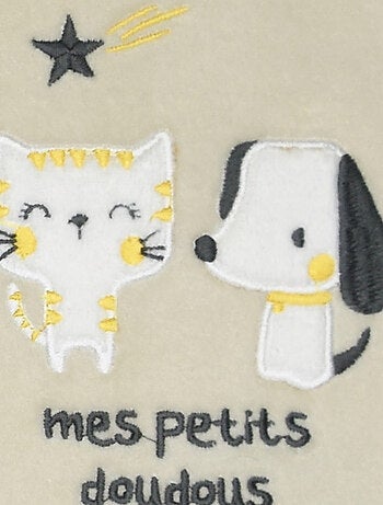 Grenouillère IVONIK VELOURS RASE PONT DOS BEBE