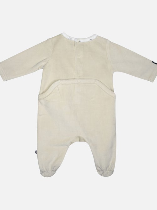 Grenouillère IVONIK VELOURS RASE PONT DOS BEBE - Kiabi
