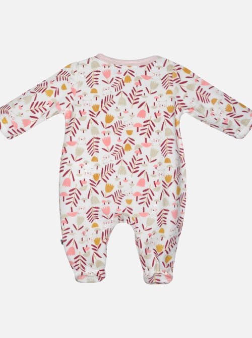 Grenouillère IZIA VELOURS RASE OUVERTURE DEVANT NAISSANCE - Kiabi