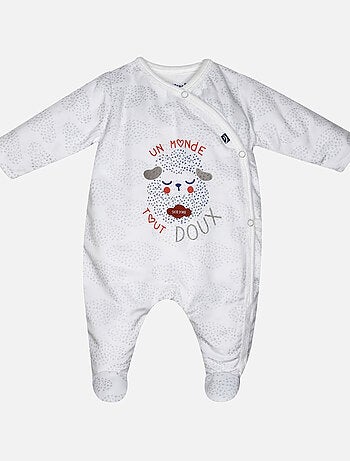 Grenouillère JOVANI VELBOA DOUX OUVERTURE DEVANT NAISSANCE