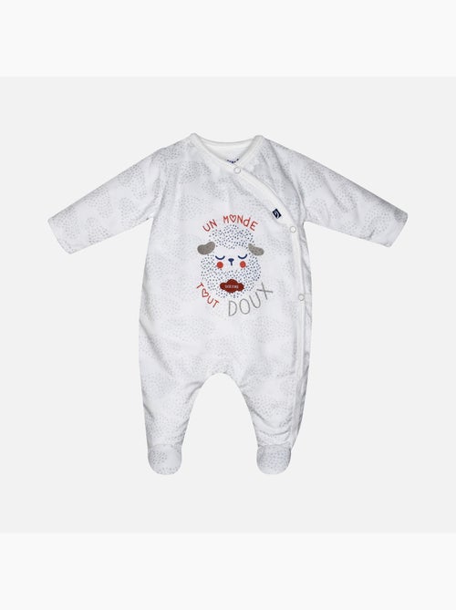 Grenouillère JOVANI VELBOA DOUX OUVERTURE DEVANT NAISSANCE - Kiabi