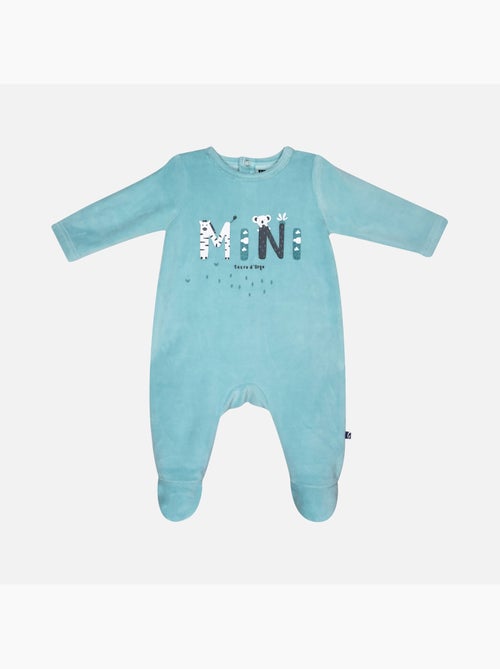 Grenouillère LAEL VELOURS RASE PONT DOS BEBE - Kiabi