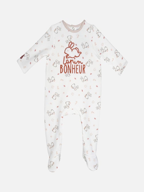Grenouillère LAMRI MOLLETON PONT DOS BEBE - Kiabi