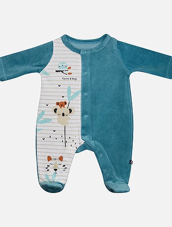 Grenouillère LANDON VELOURS RASE OUVERTURE DEVANT NAISSANCE