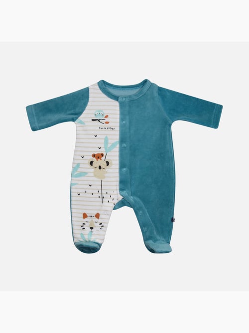 Grenouillère LANDON VELOURS RASE OUVERTURE DEVANT NAISSANCE - Kiabi