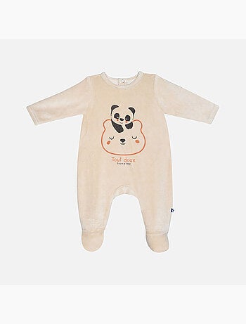 Grenouillère LERY VELOURS RASE PONT DOS BEBE