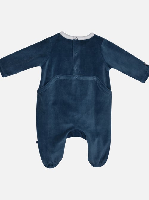 Grenouillère LESTER VELOURS RASE PONT DOS BEBE - Kiabi