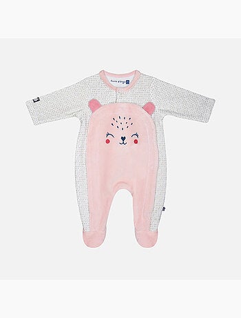 Grenouillère LIDYE VELOURS RASE OUVERTURE DEVANT NAISSANCE