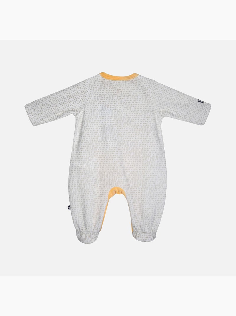 Grenouillère LIEBERT VELOURS RASE OUVERTURE DEVANT NAISSANCE Orange - Kiabi