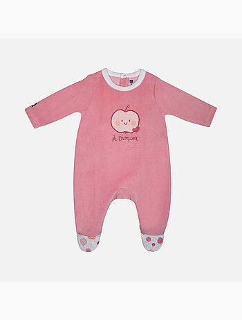 Grenouillère LILANDRA VELOURS RASE PONT DOS BEBE