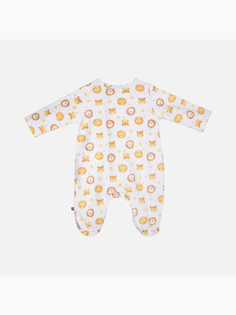 Grenouillère LILIO VELOURS RASE OUVERTURE DEVANT NAISSANCE Orange - Kiabi