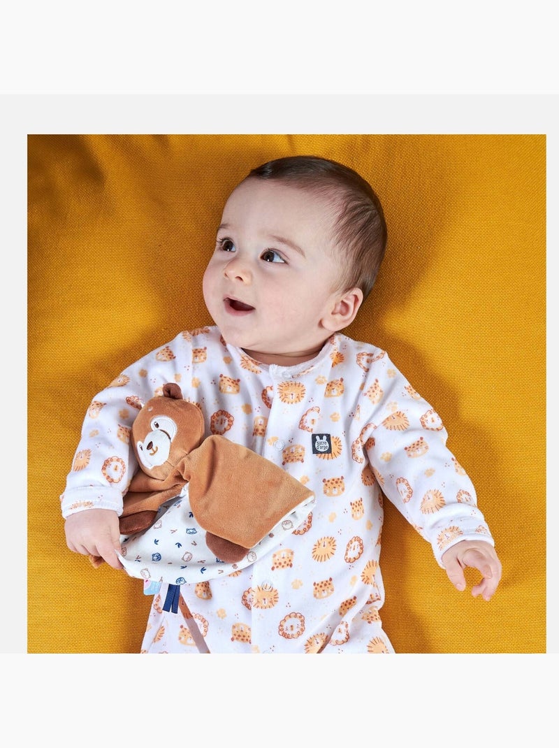 Grenouillère LILIO VELOURS RASE OUVERTURE DEVANT NAISSANCE Orange - Kiabi