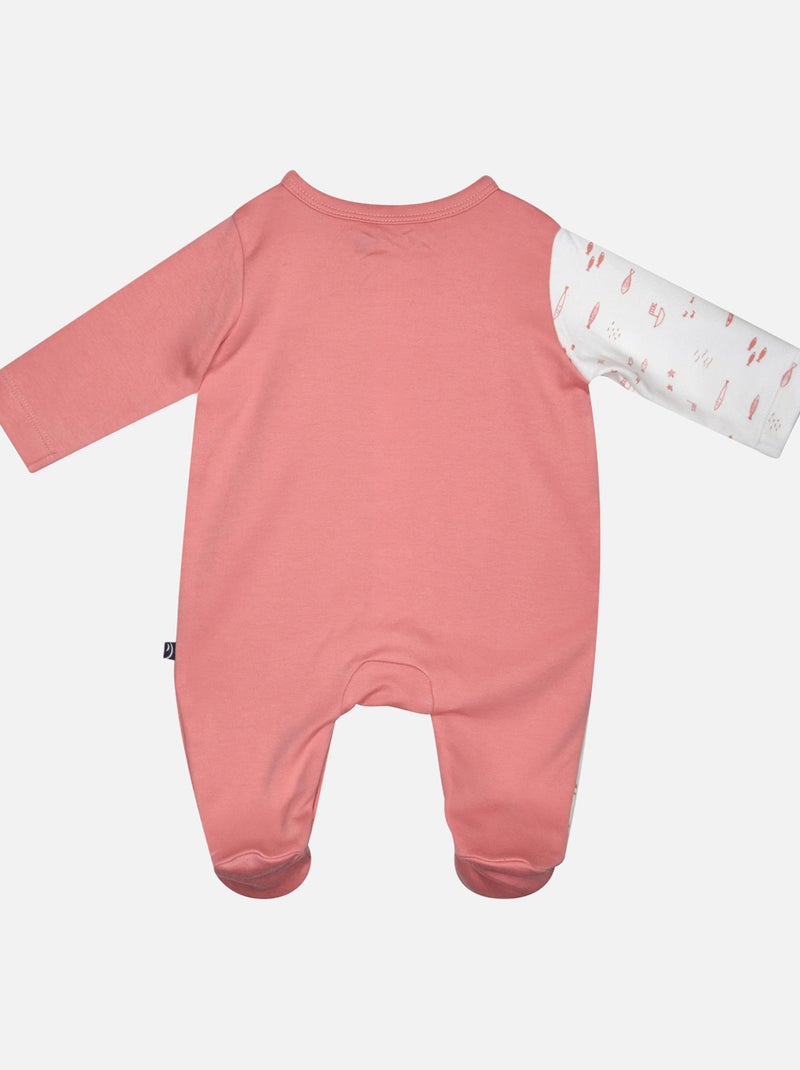 Grenouillère LISE INTERLOCK OUVERTURE DEVANT NAISSANCE Rose - Kiabi