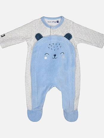 Grenouillère LORIAN VELOURS RASE OUVERTURE DEVANT NAISSANCE