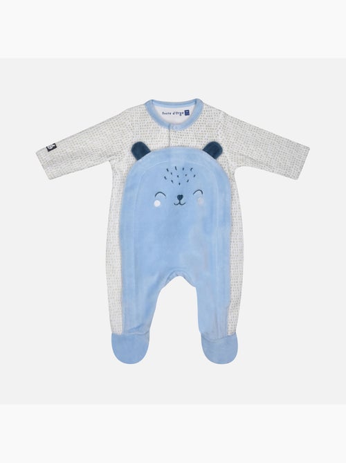 Grenouillère LORIAN VELOURS RASE OUVERTURE DEVANT NAISSANCE - Kiabi