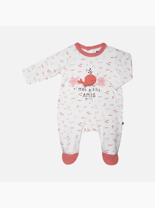 Grenouillère LUCIENNE INTERLOCK PONT DOS BEBE - Kiabi