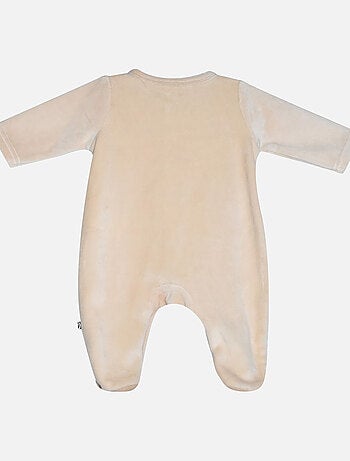 Grenouillère LUDO VELOURS RASE OUVERTURE DEVANT NAISSANCE