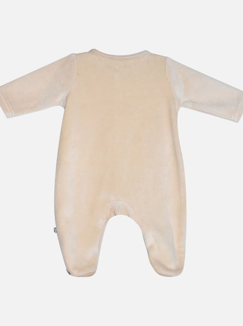 Grenouillère LUDO VELOURS RASE OUVERTURE DEVANT NAISSANCE - Kiabi