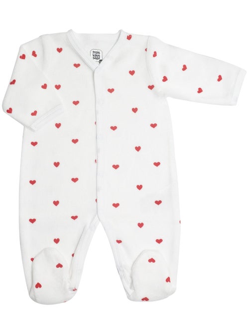 Grenouillère manches longues - Coeurs - Kiabi