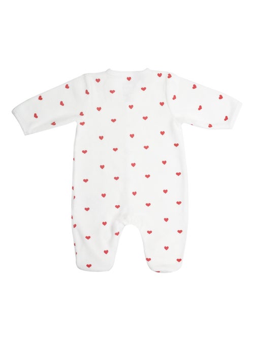 Grenouillère manches longues - Coeurs - Kiabi