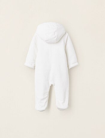 Grenouillère Matelassée en Velours avec Capuche
