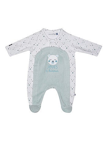 Grenouillère MEDERIC VELOURS RASE OUVERTURE DEVANT