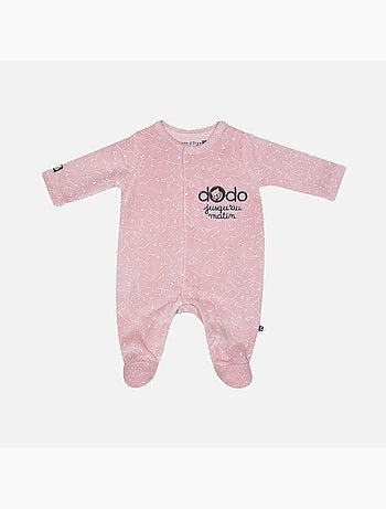 Grenouillère MELANIE VELOURS RASE OUVERTURE DEVANT NAISSANCE