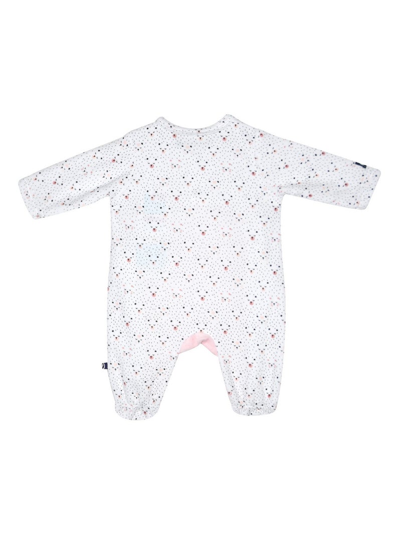 Grenouillère MELODIE VELOURS RASE OUVERTURE DEVANT NAISSANCE Rose - Kiabi