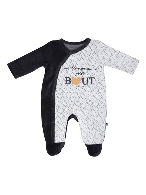 Grenouillère MEURIG VELOURS RASE OUVERTURE DEVANT - Kiabi