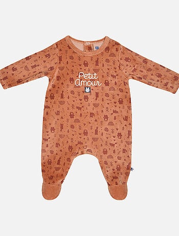 Grenouillère MIKY VELOURS RASE PONT DOS