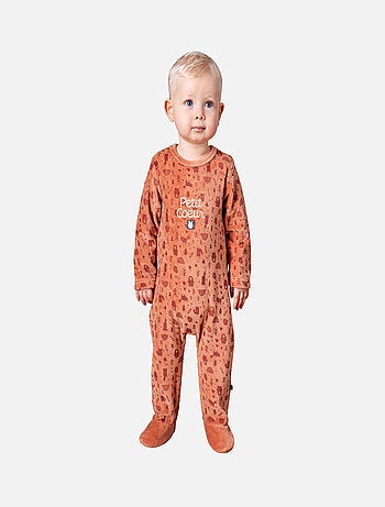 Grenouillère MIKY VELOURS RASE PONT DOS