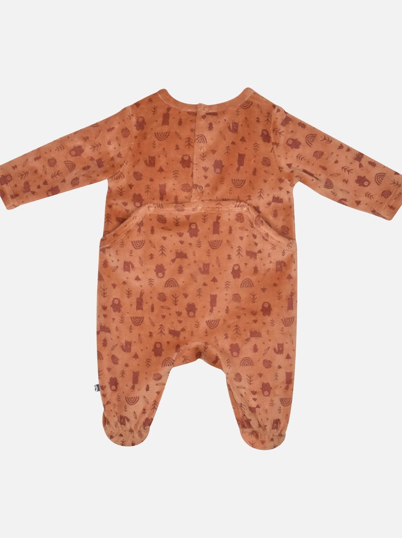 Grenouillère MIKY VELOURS RASE PONT DOS Beige - Kiabi