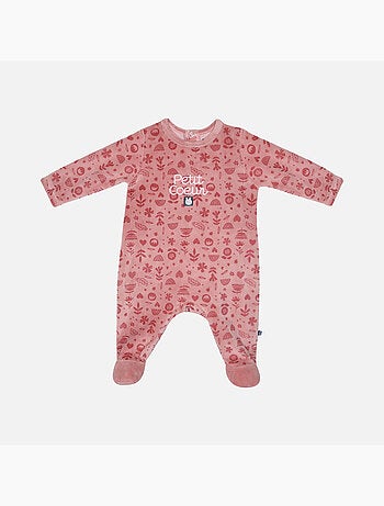 Grenouillère MONICA VELOURS RASE PONT DOS