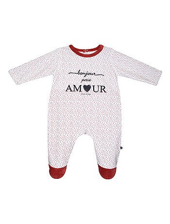 Grenouillère MOYRA VELOURS RASE PONT DOS BEBE