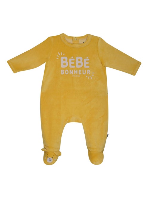 Grenouillère MYLOU VELOURS RASE PONT DOS BEBE - Kiabi